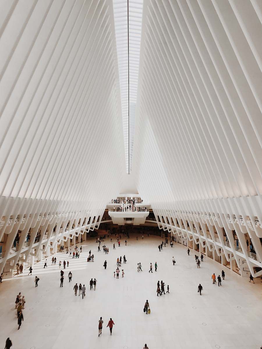 new york crowd walking on white surface united states